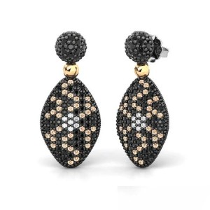 PENDIENTES PLATA Y ORO COLGANTES BOHEMME 7UNI009E