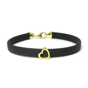 Armband aus Gummi und Gold C60100021