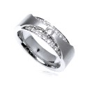Anello in oro bianco e diamanti B01100957