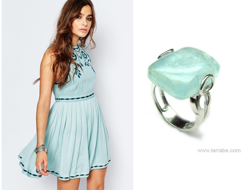 Look Asos. Sortija oro blanco de Joyería Larrabe