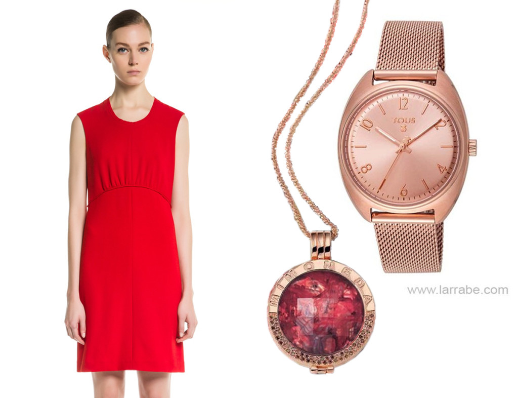 Look Bimba&Lola. Colgante de plata Mi Moneda y reloj Tous de acero, de Joyería Larrabe
