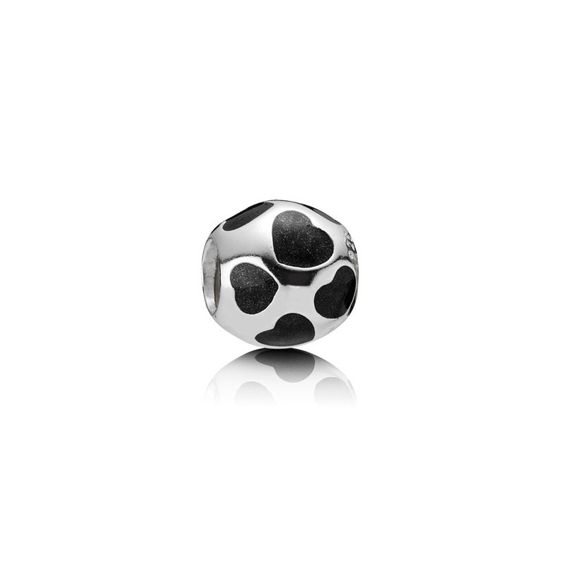 Charm Pandora Corazones Negros