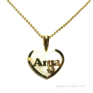 Colgante Ama de oro con forma de corazón