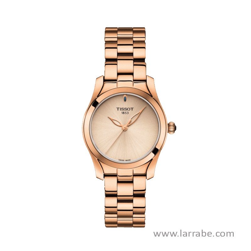 Reloj TISSOT T-WAVE de mujer color oro rosado, movimiento cuarzo