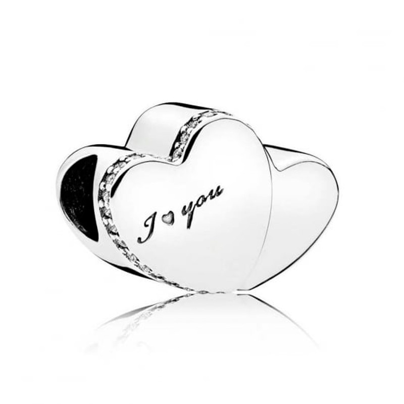 Charm Pandora plata 2 corazones