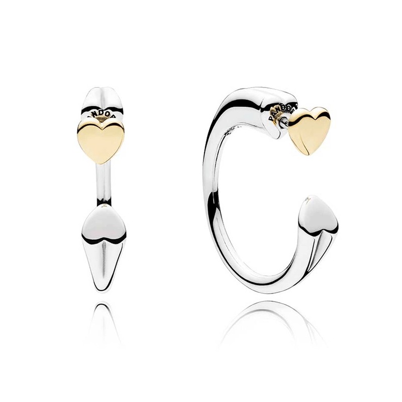 Pendientes Pandora plata y oro