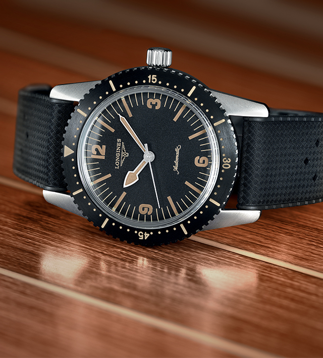 diseño reloj longines skin diver