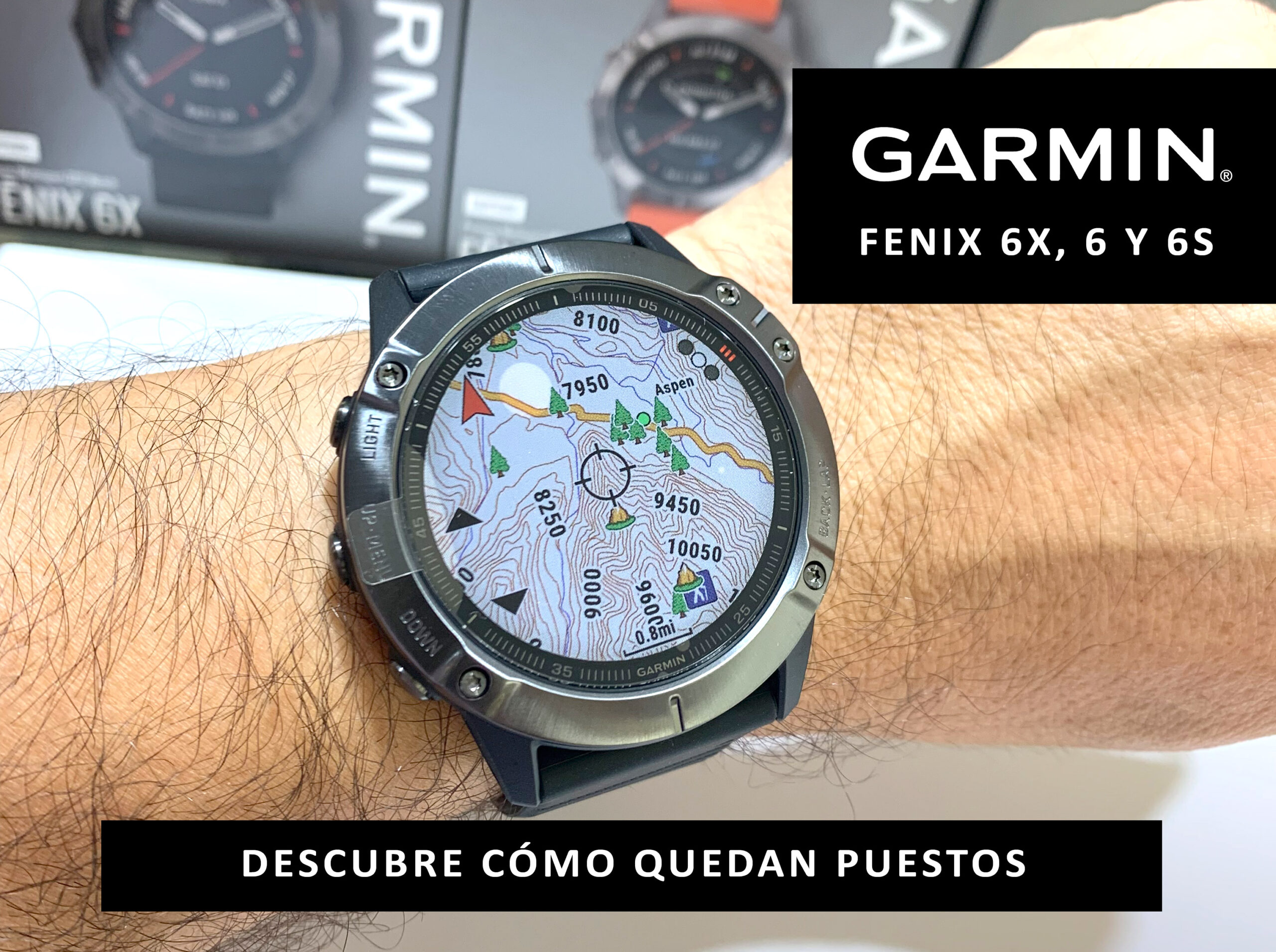 Tamaño del Garmin Fenix 6: Comparamos la serie y te enseñamos cómo quedan.