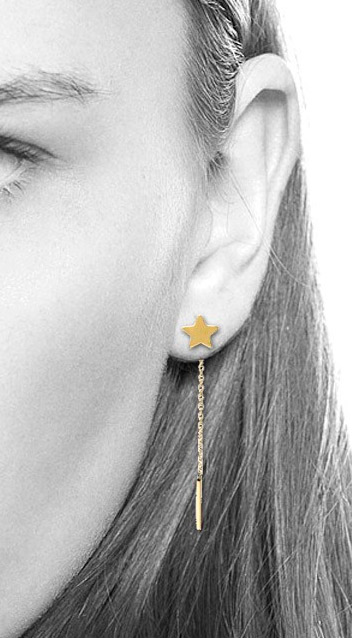 Pendientes oro amarillo estrellas G00100462