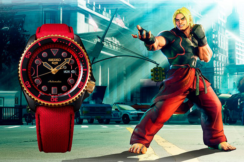 Reloj-Seiko-5-Sports-Street-Fighter-V-KEN-Edición-Limitada-42,5mm-SRPF20