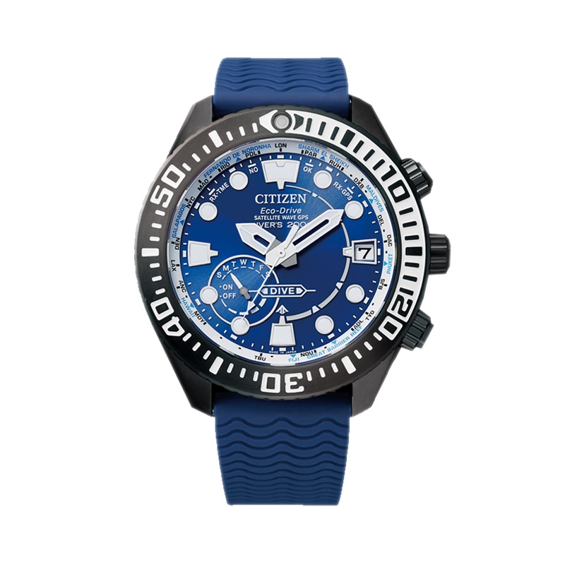 Reloj Citizen Satellite Wave GPS Super Titanium 47mm cuarzo de titanio y silicona CC5006-06L