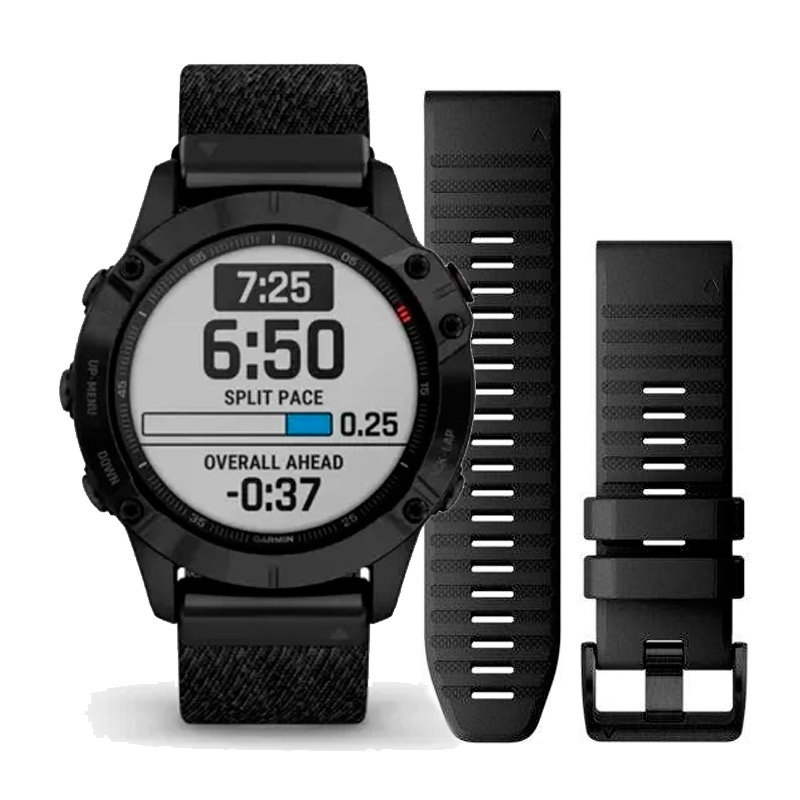 RELOJ GARMIN FÉNIX 6 ZAFIRO GRIS CARBÓN CON CORREA NEGRA 010-02158-11 -  Relojería y Joyería Iñaki