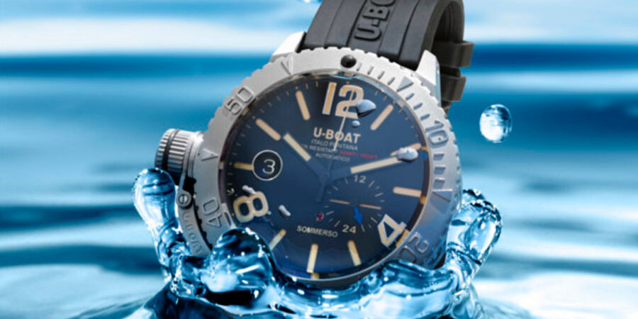 El reloj U-Boat Sommerso 9007 A, de la serie Sommerso de U-Boat a prueba de agua