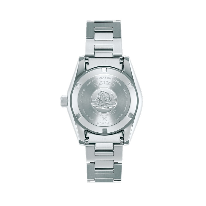 trasera del reloj Seiko Prospex SPB213J1 140th Anniversary Limited Edition