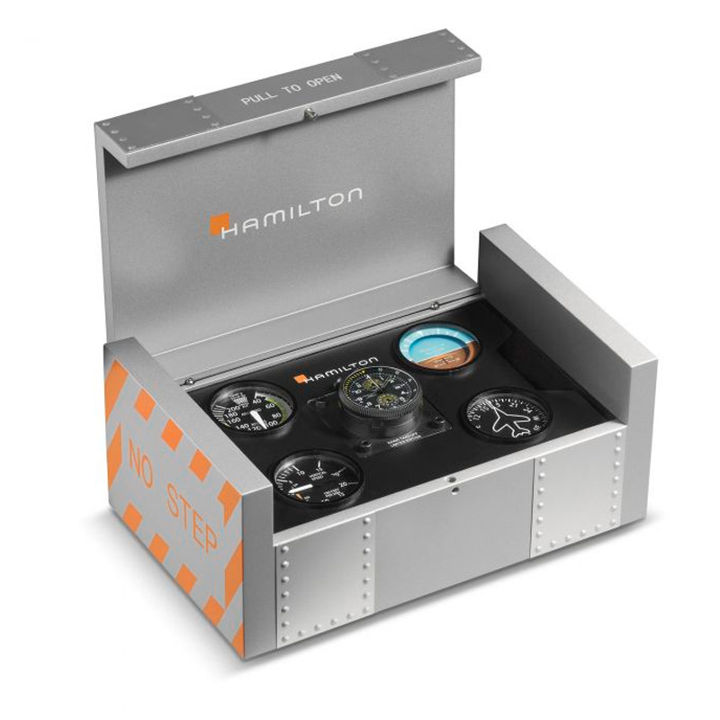 estuche Hamilton Khaki Aviation Takeoff Auto Chrono H76776733