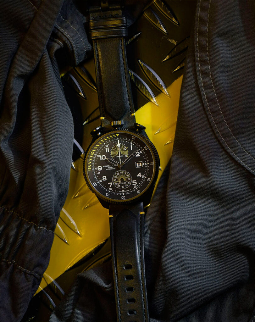 elegante Hamilton Khaki Aviation Takeoff Auto Chrono H76776733