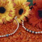 Pulseras de oro rosa y ónix
