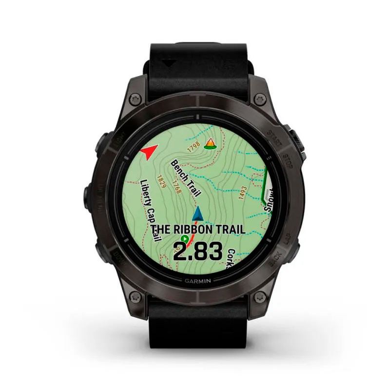 Reloj Garmin Epix PRO Gen 2 Zafiro Titanio Carbon Cuero 47mm 010-02803-30
