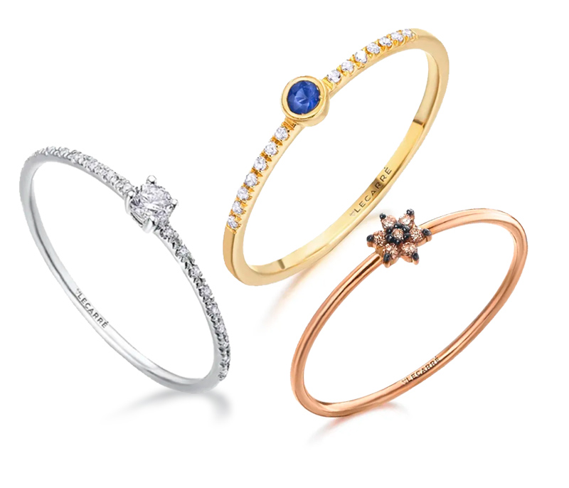 combinar metales en anillos de oro LeCarré