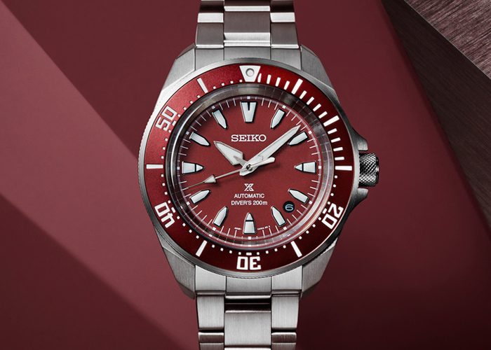 Reloj Seiko Prospex Mar Samurai Rojo